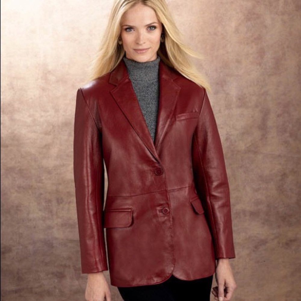 VINTAGE East 5th leather blazer